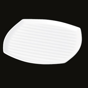 若泉漆器 くつわ型プレート　白　30cmDS-5790-3 小 J-100-75 1個（ご注文単位1個）【直送品】