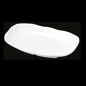 若泉漆器 長手盛鉢　白　27cm　DS-6024 大 J-100-72 1個（ご注文単位1個）【直送品】