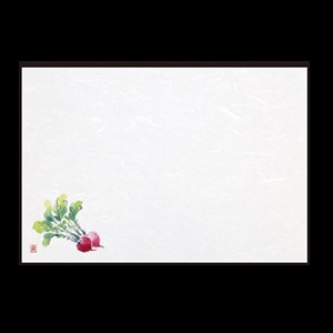 若泉漆器 尺3寸長手 和紙敷マット かぶ 10月～11月 B-20-12 100枚/束（ご注文単位1束）【直送品】