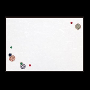 若泉漆器 尺3寸長手 和紙敷マット まり紋  B-20-14 100枚/束（ご注文単位1束）【直送品】