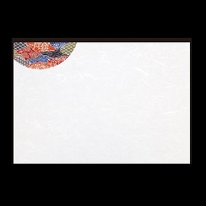 若泉漆器 尺3寸長手 和紙敷マット 紅型・1  B-20-16 100枚/束（ご注文単位1束）【直送品】