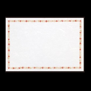 若泉漆器 尺3寸長手 和紙敷マット 花つなぎ  B-20-25 100枚/束（ご注文単位1束）【直送品】