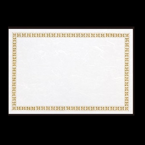 若泉漆器 尺3寸長手 和紙敷マット 小花菱  B-20-26 100枚/束（ご注文単位1束）【直送品】