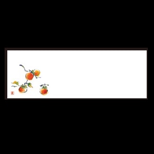 若泉漆器 箸置マット 柿 9月～10月 B-20-70 100枚/束（ご注文単位1束）【直送品】