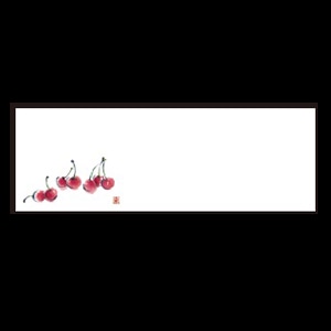 若泉漆器 箸置マット さくらんぼ 5月～7月 B-20-65 100枚/束（ご注文単位1束）【直送品】