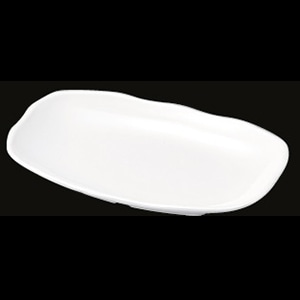 若泉漆器 長手盛鉢　白　30cm　DS-6025 特大 J-100-73 1個（ご注文単位1個）【直送品】