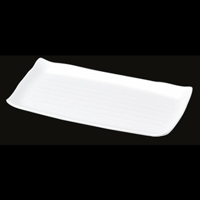 若泉漆器 長角筋目皿　白　DS-5622 大 J-100-99 1個（ご注文単位1個）【直送品】