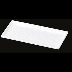 若泉漆器 長角カンナ目皿　白　24cm　DS-5887 小 J-100-95 1個（ご注文単位1個）【直送品】