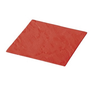 若泉漆器 フュージョンスクウェアプレート　レッド  M-23-91 1個（ご注文単位1個）【直送品】