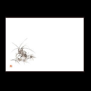 若泉漆器 尺3寸長手 テーブルマット 海老2 オールシーズン B-26-13 100枚/束（ご注文単位1束）【直送品】