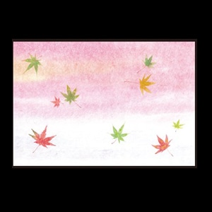 若泉漆器 尺3寸長手 テーブルマット もみじ朧 9月～10月 B-26-17 100枚/束（ご注文単位1束）【直送品】