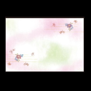 若泉漆器 朧尺3寸長手 テーブルマット 椿 11月～12月 B-26-18 100枚/束（ご注文単位1束）【直送品】