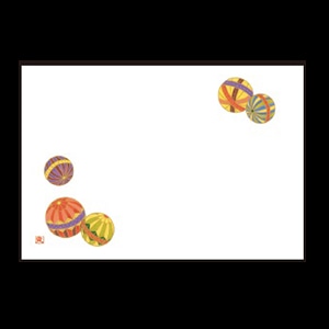 若泉漆器 尺3寸長手 テーブルマット 手毬文  B-26-32 100枚/束（ご注文単位1束）【直送品】