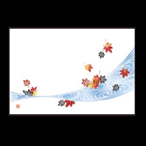 若泉漆器 尺3寸長手 テーブルマット 新竜田川  B-26-33 100枚/束（ご注文単位1束）【直送品】