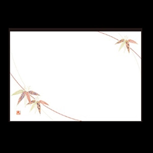 若泉漆器 尺3寸長手 テーブルマット 祥瑞笹文  B-26-35 100枚/束（ご注文単位1束）【直送品】