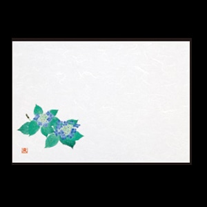 若泉漆器 尺3寸長手 和紙敷マット 紫陽花 5月～6月 B-26-46 100枚/束（ご注文単位1束）【直送品】