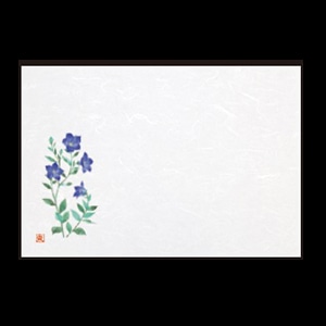 若泉漆器 尺3寸長手 和紙敷マット 桔梗 8月～9月 B-26-50 100枚/束（ご注文単位1束）【直送品】