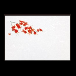 若泉漆器 尺3寸長手 和紙敷マット 紅葉1 9月～10月 B-26-52 100枚/束（ご注文単位1束）【直送品】
