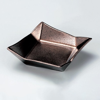 若泉漆器 5.4寸スクウェア浅鉢　黒釉彩  M-15-94 1個（ご注文単位1個）【直送品】