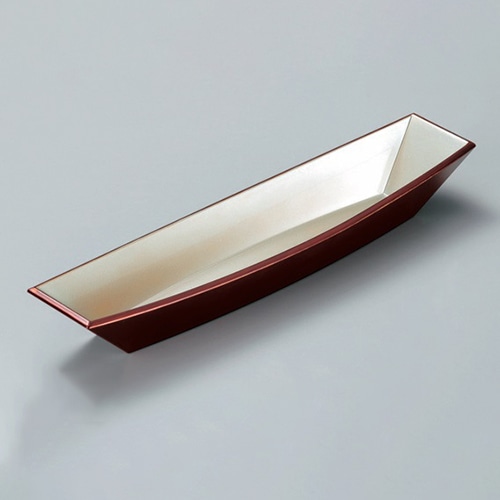 若泉漆器 渡らせ盛器　白檀内銀透き  M-16-15 1個（ご注文単位1個）【直送品】