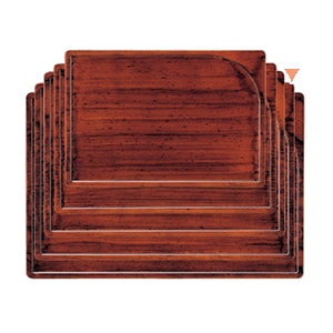 若泉漆器 袖型卓上盆　新紫檀塗　尺4寸  B-13-4 1個（ご注文単位1個）【直送品】