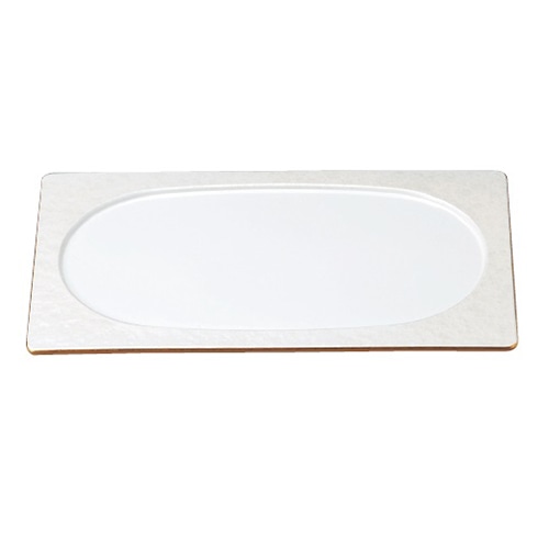 若泉漆器 長角盆 白アクア渕金 尺2寸昇陽 B-11-99 1個(ご注文単位1個)【直送品】