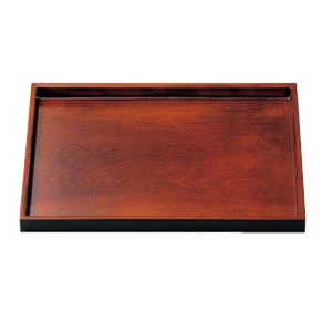 若泉漆器 D.X尺2寸地木目長手盆　栃  B-13-24 1個（ご注文単位1個）【直送品】