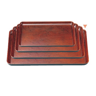 若泉漆器 雪斎木目盆　栃　尺5寸  B-12-12 1個（ご注文単位1個）【直送品】