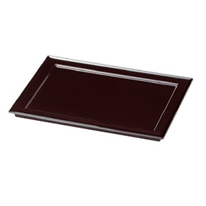 若泉漆器 8.5寸長手懐石プレート　溜  M-15-90 1個（ご注文単位1個）【直送品】