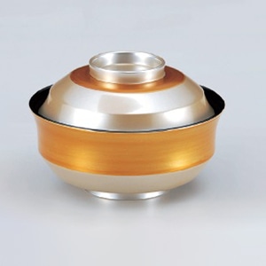 若泉漆器 4.2寸天竜寺椀 透き帯銀地 W-10-99 1個(ご注文単位1個)【直送品】