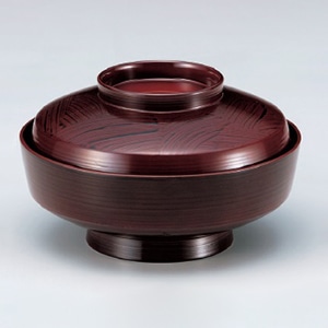 若泉漆器 5寸天竜寺椀　古代朱刷毛目S・H塗  W-11-11 1個（ご注文単位1個）【直送品】