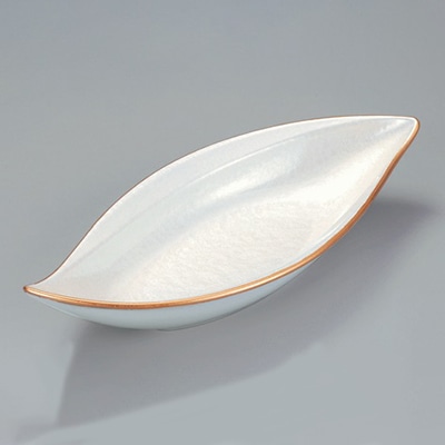 若泉漆器 しずく鉢　白アクア渕金 大 M-16-2 1個（ご注文単位1個）【直送品】