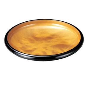 若泉漆器 尺2寸飛鳥鉢　黒内金雲流  M-16-33 1個（ご注文単位1個）【直送品】