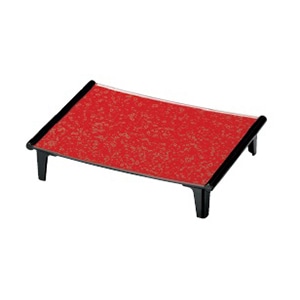 若泉漆器 月見皿　赤津軽  M-16-11 1個（ご注文単位1個）【直送品】