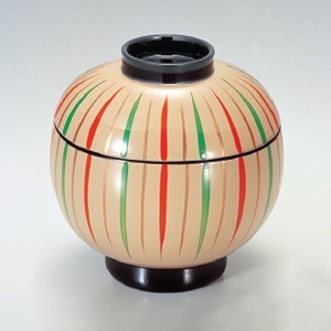 若泉漆器 てまり吸椀　クリーム十草S・H塗  W-11-39 1個（ご注文単位1個）【直送品】