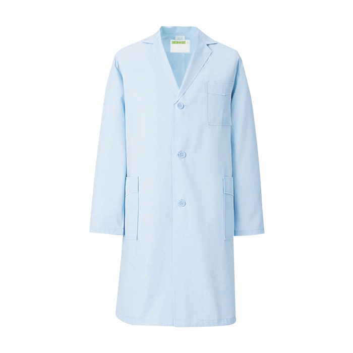 メンズ診察衣　長袖　251-91　サックス S  1個（ご注文単位1個）【直送品】