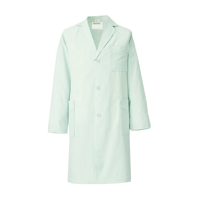 メンズ診察衣　長袖　251-92　ミントグリーン L  1個（ご注文単位1個）【直送品】