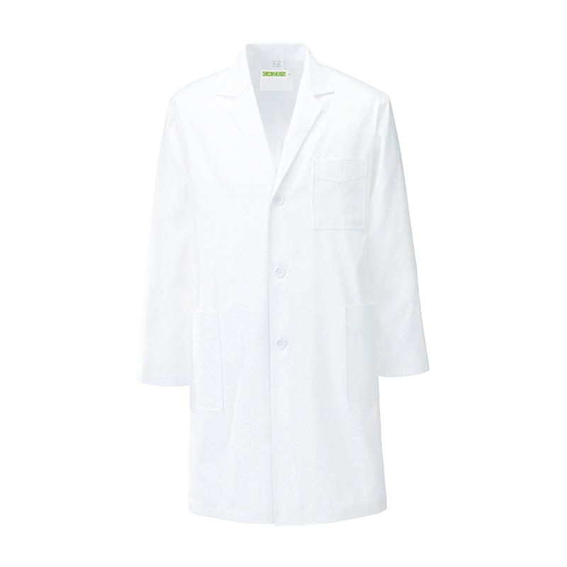 メンズ診察衣 長袖 251-90 オフホワイト S 1個(ご注文単位1個)【直送品】