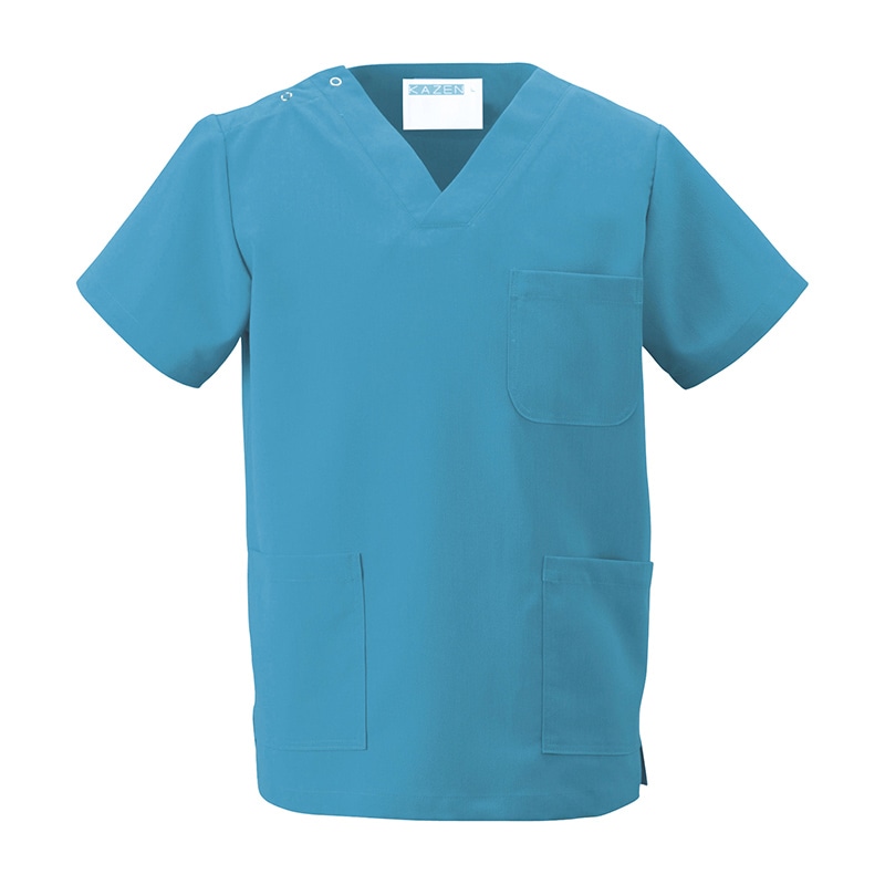 スクラブ　男女兼用　133-83 ターコイズ　L  1個（ご注文単位1個）【直送品】