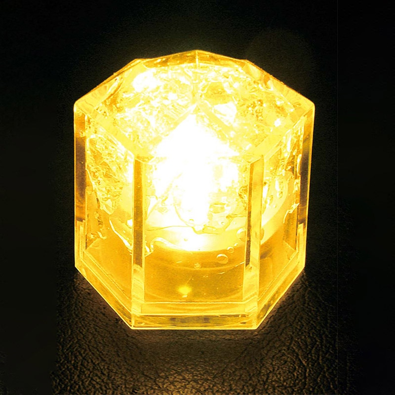 光る氷　ライトキューブ・クリスタル（24入） イエロー  1個（ご注文単位1個）【直送品】