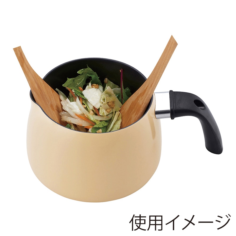 F&Dマーケティング チャームキッチン マルチポット IH対応 16cm ベージュ FDR-332 1個(ご注文単位1個)【直送品】