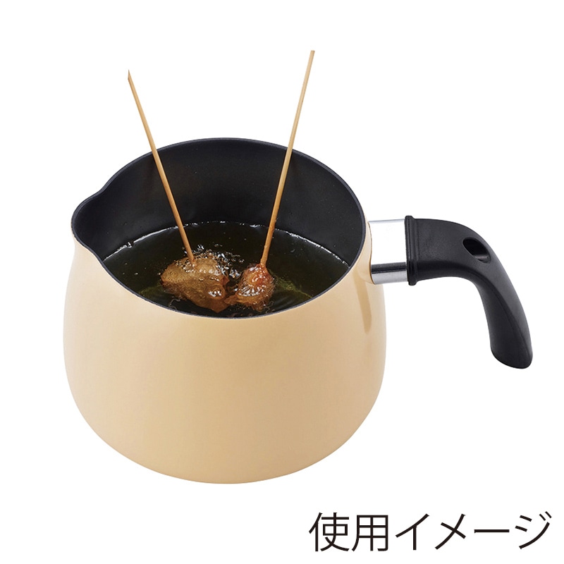 F&Dマーケティング チャームキッチン マルチポット IH対応 16cm ベージュ FDR-332 1個(ご注文単位1個)【直送品】