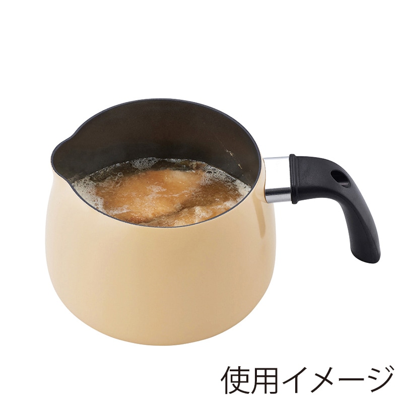 F&Dマーケティング チャームキッチン マルチポット IH対応 16cm ベージュ FDR-332 1個(ご注文単位1個)【直送品】