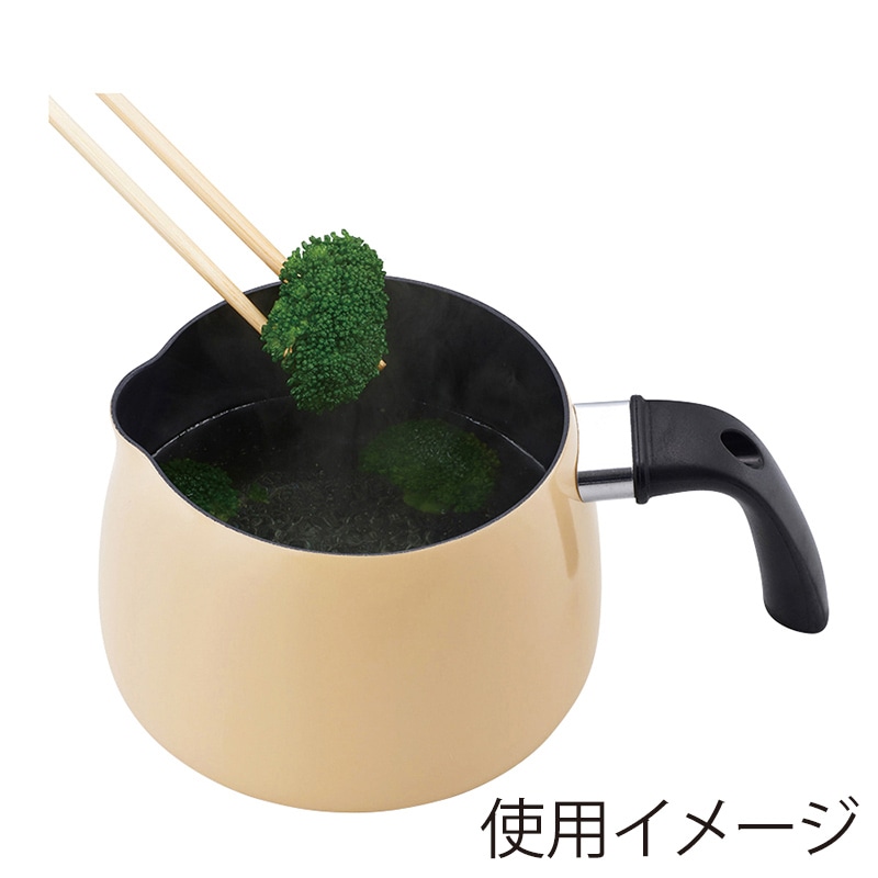 F&Dマーケティング チャームキッチン マルチポット IH対応 16cm ベージュ FDR-332 1個(ご注文単位1個)【直送品】