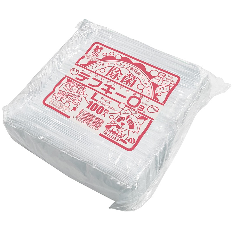 テフキーO3 平型 Lサイズ 100枚/袋(ご注文単位40袋)【直送品】