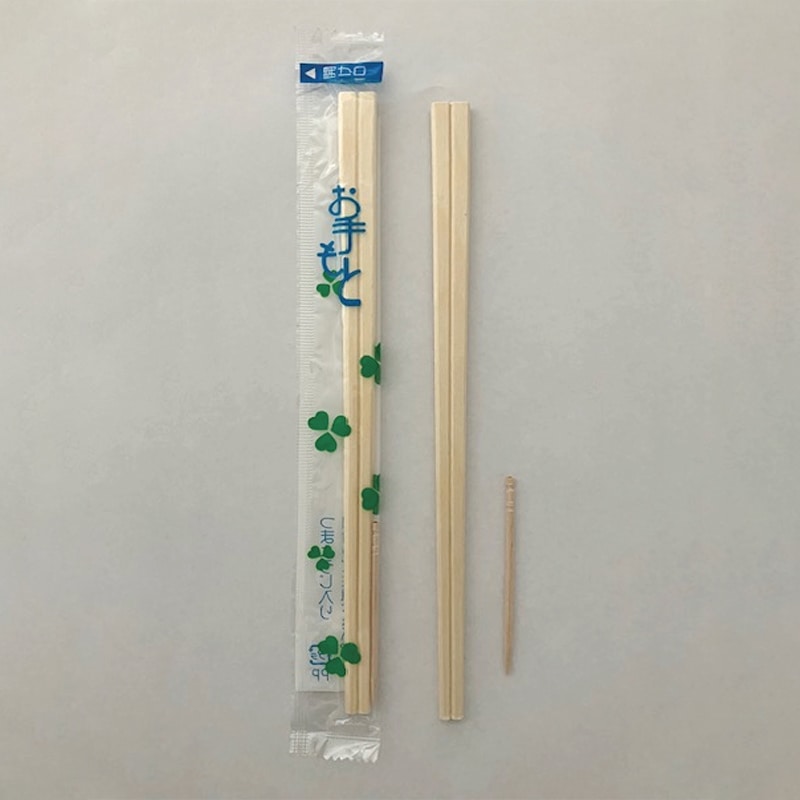 サンクリア PP完封箸 アスペン元禄 クローバー 100膳 P11 100本/袋（ご注文単位40袋）【直送品】