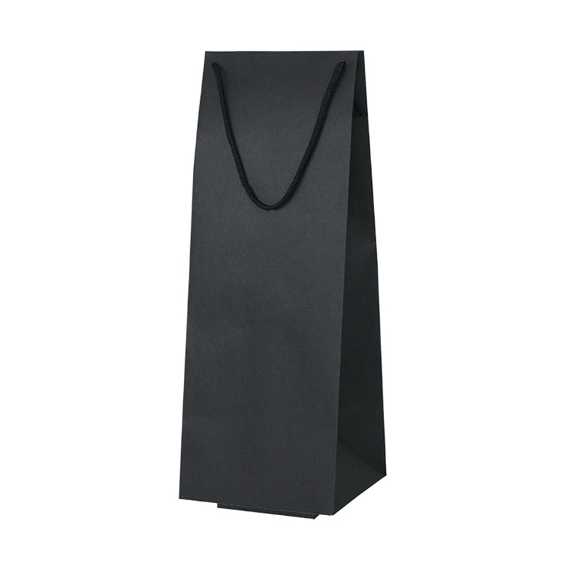 富士紙工 手提げ紙袋　ボトル用 黒　 RKB-16 　25枚入/パック（ご注文単位4パック）【直送品】