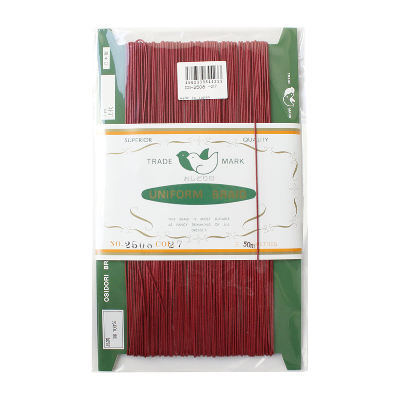 一井商店 ワックスコード 径0.8mm×50m エンジ CD2508-27 1巻（ご注文単位1巻）【直送品】