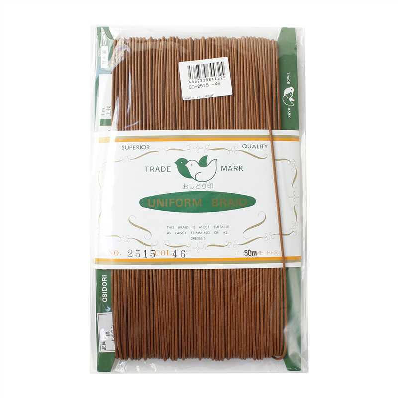 一井商店 ワックスコード 径1.5mm×50m 赤茶 CD2515-46 1巻（ご注文単位1巻）【直送品】