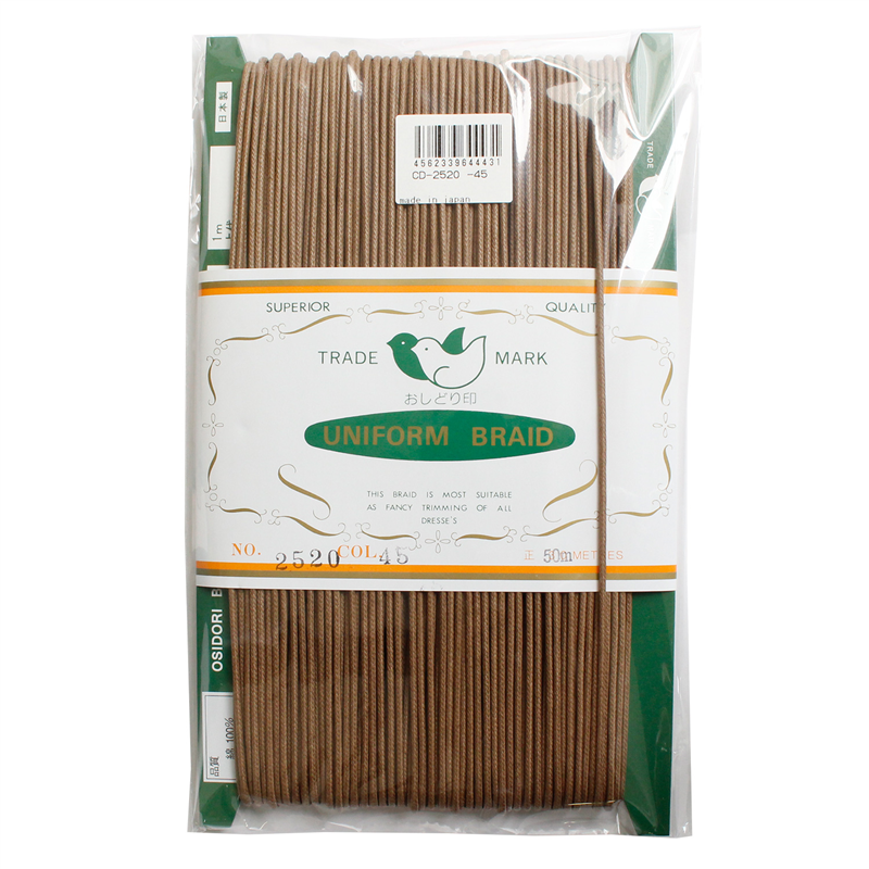一井商店 ワックスコード 径2mm×50m 濃ベージュ CD2520-45 1巻（ご注文単位1巻）【直送品】